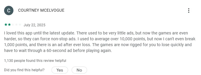 user reviews